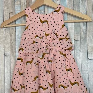 Osh Kosh 18M Genuine Kids Girls Gazelle Novelty Print Bow Tie Front Dress Pink